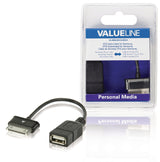 Cable de Datos OTG Para Samsung, 30 Pines Macho - USB A Hembra, Negro 0,20 m Cables