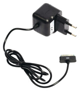 Cargador de CA con Conector 30-pines, Macho 30-pines 1 m, Color Negro 2.1A