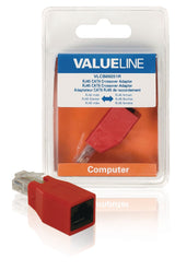 Adaptador de red, Rj45 Macho ? Hembra, Rojo