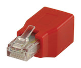 Adaptador de red, Rj45 Macho ? Hembra, Rojo