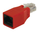 Adaptador de red, Rj45 Macho ? Hembra, Rojo