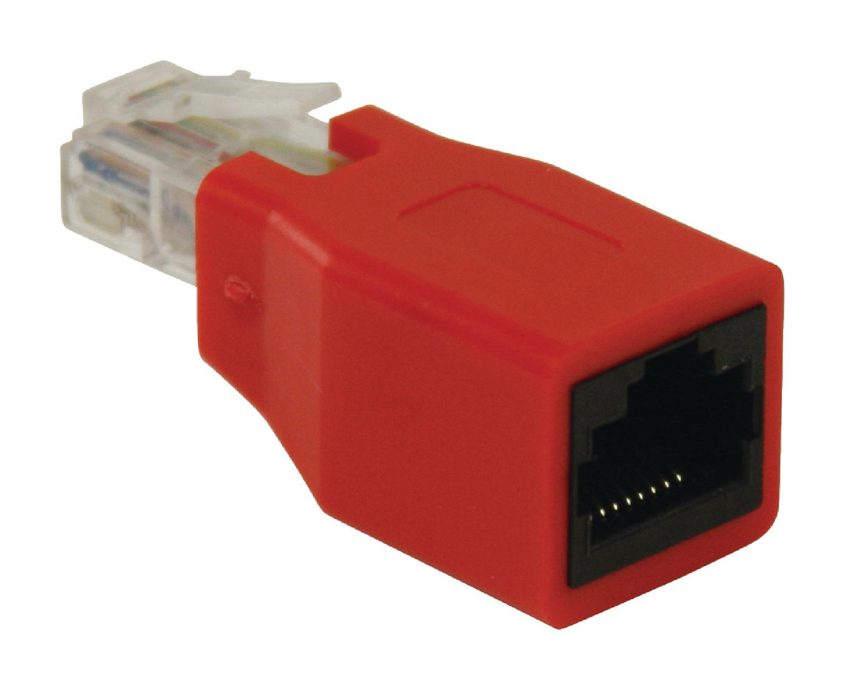 Adaptador de red, Rj45 Macho ? Hembra, Rojo