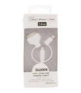 Cable de Carga y Sincronización Sweex 3 en 1 USB 2.0 A Macho - Micro B + Adaptador Lightning