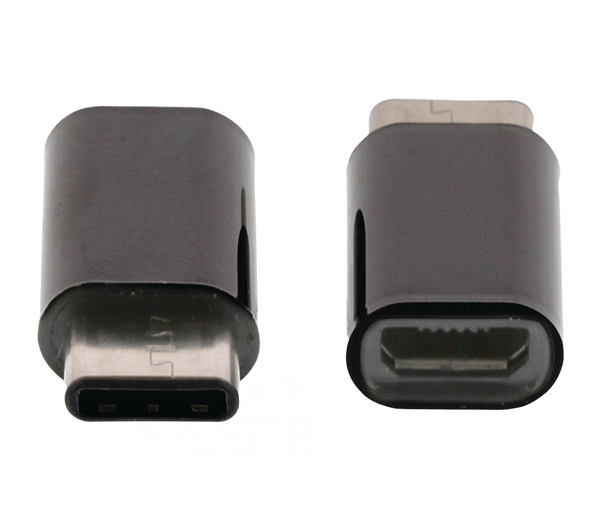 Adaptador USB 2.0 Micro B Hembra - C Macho de 0,15 m en Color Negro Cable