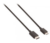 Cable USB 2.0 C Macho - Micro B de 1,00 m en Color Negro