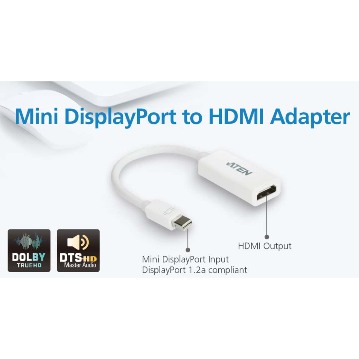 Cable Mini Displayport Macho - Conector Hdmi 0.15 m Blanco Cables