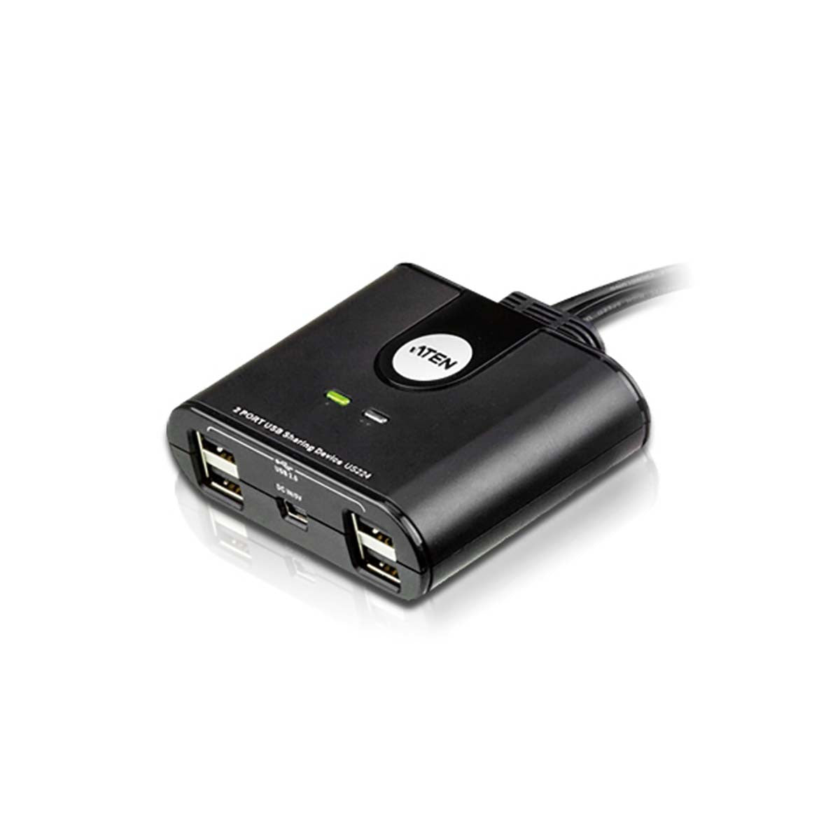 Conmutador USB 2-port Negro KVM