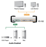 2-port Con Compatibilidad de Audio Splitter DVI Plata