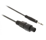 Cable de Altavoces Hembra 2 Pines - Macho 6,35 mm y 5,0 m Gris Oscuro