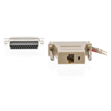 Adaptador Serie D-sub de 25 Pines Hembra - Rj45 (8p8c) en Color Marfil *No Categorizados