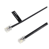 Cable de Telecomunicaciones Rj10 (4p4c) Macho - Plano 1,00 m en Negro Cables