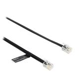 Cable de Telecomunicaciones Rj10 (4p4c) Macho - Plano 1,00 m en Negro Cables