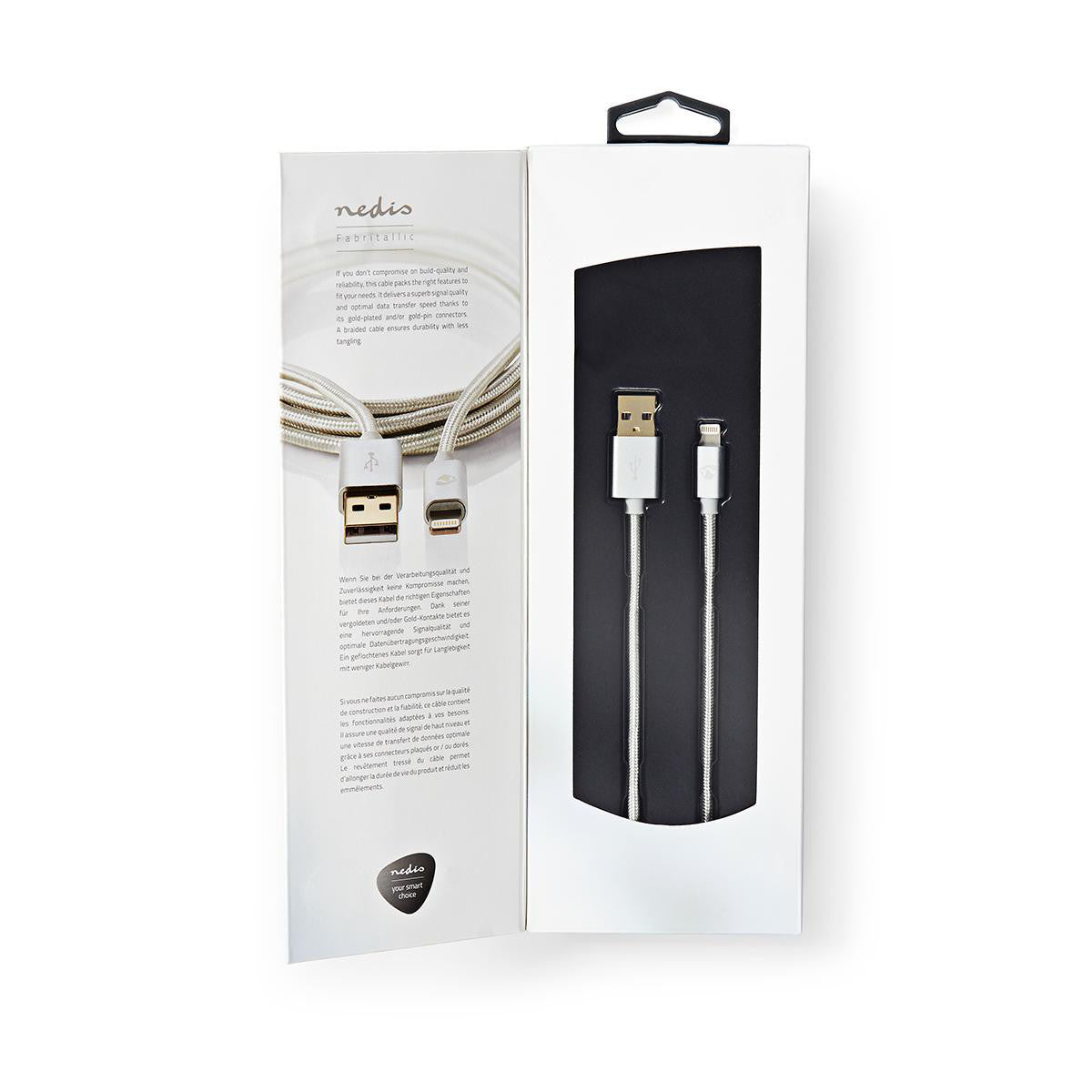 Cable de Carga y Sincronización | Conector Lightning Apple 8 Pines Macho - USB A 3,0 m Aluminio