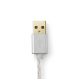 Cable USB 2.0 | Tipo C Macho - A 1,0 m Aluminio