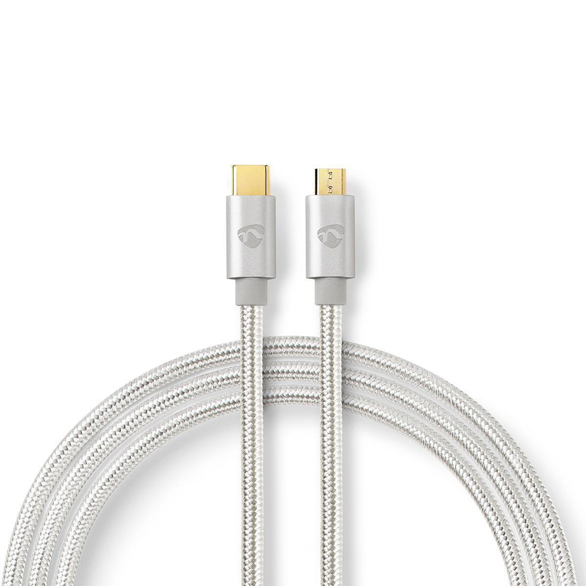 Cable USB 2.0 | Tipo C Macho - Micro B 3,0 m Aluminio