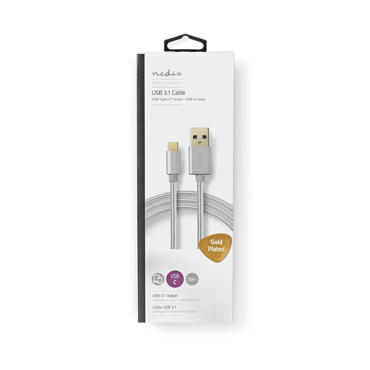 Cable USB 3.0 | Tipo C Macho - A 1,0 m Aluminio