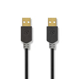 Cable USB 2.0 | A Macho - 2,0 m Antracita