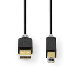 Cable USB 2.0 | A Macho - B 2,0 m Antracita Cables