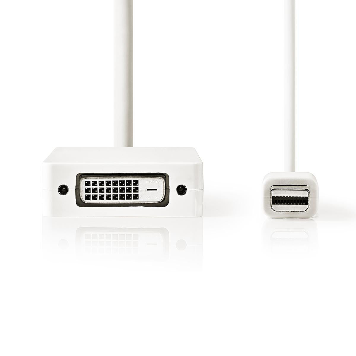 Cable Adaptador Multipuerto Mini Displayport | Macho - Hembra + Dvi-d de 24+1 Pines Salida Hdmi? 0,2 m Blanco