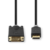 Cable Displayport - DVI | Macho Dvi-d de 24+1 Pines 2,0 m Antracita Adaptador