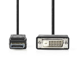 Cable Displayport - DVI | Macho Dvi-d de 24+1 Pines 2,0 m Negro