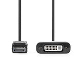 Cable Displayport - DVI | Macho Dvi-d Hembra de 24+1 Pines 0,2 m Negro