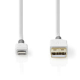 Cable de Carga y Sincronización Lightning Apple 8 Pines Macho a USB A 1,0 m Blanco en Caja