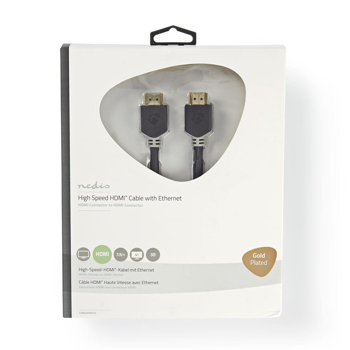 Cable Hdmi? de Alta Velocidad con Ethernet | Conector - 7,5 m Antracita