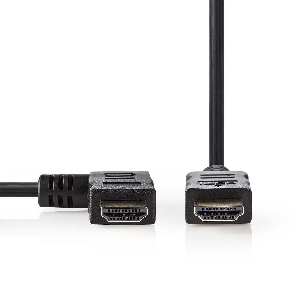 Cable Hdmi? de Alta Velocidad con Ethernet | Conector - en Ángulo a la Izquierda 1,5 m Negro Hdmi