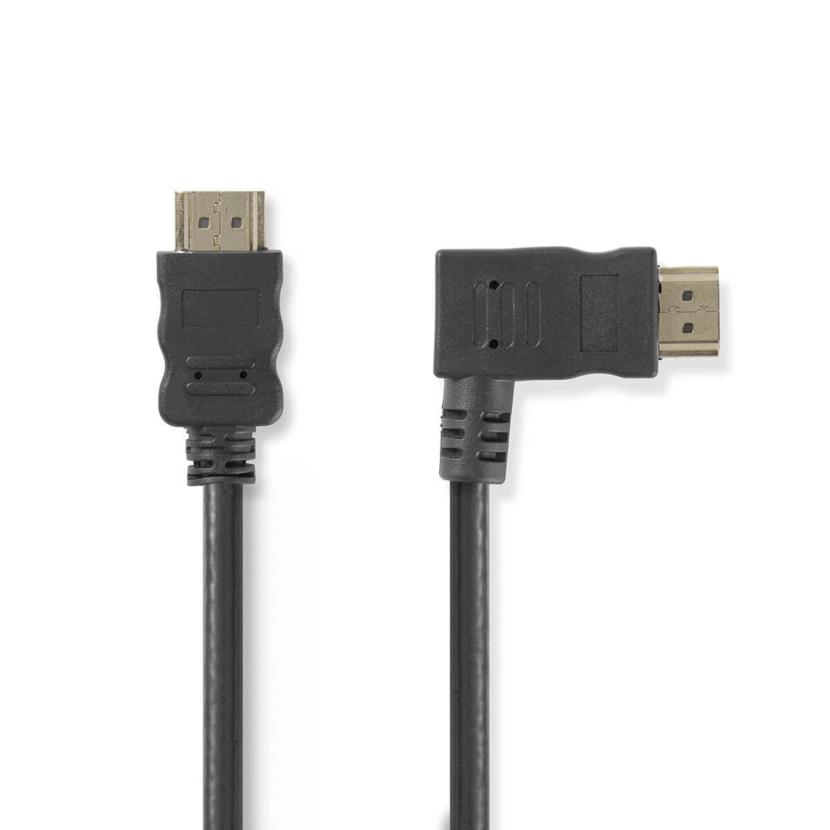 Cable HDMI de Alta Velocidad con Ethernet | Conector - en Ángulo a la Derecha 1,5 m Negro Hdmi