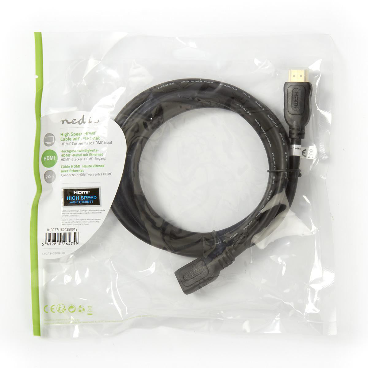 Cable Hdmi? de Alta Velocidad con Ethernet | Conector - Hembra 2,0 m Negro Hdmi