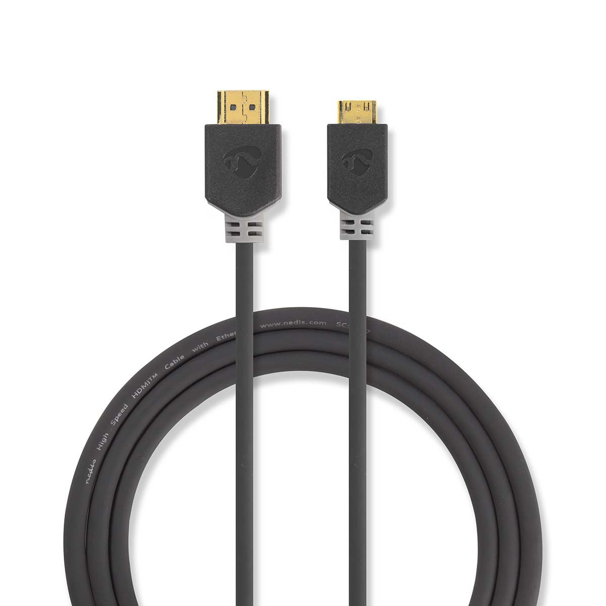 Cable Hdmi? de Alta Velocidad con Ethernet | Conector - Miniconector 2,0 m Antracita Hdmi