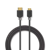 Cable Hdmi? de Alta Velocidad con Ethernet | Conector - Miniconector 2,0 m Antracita Hdmi