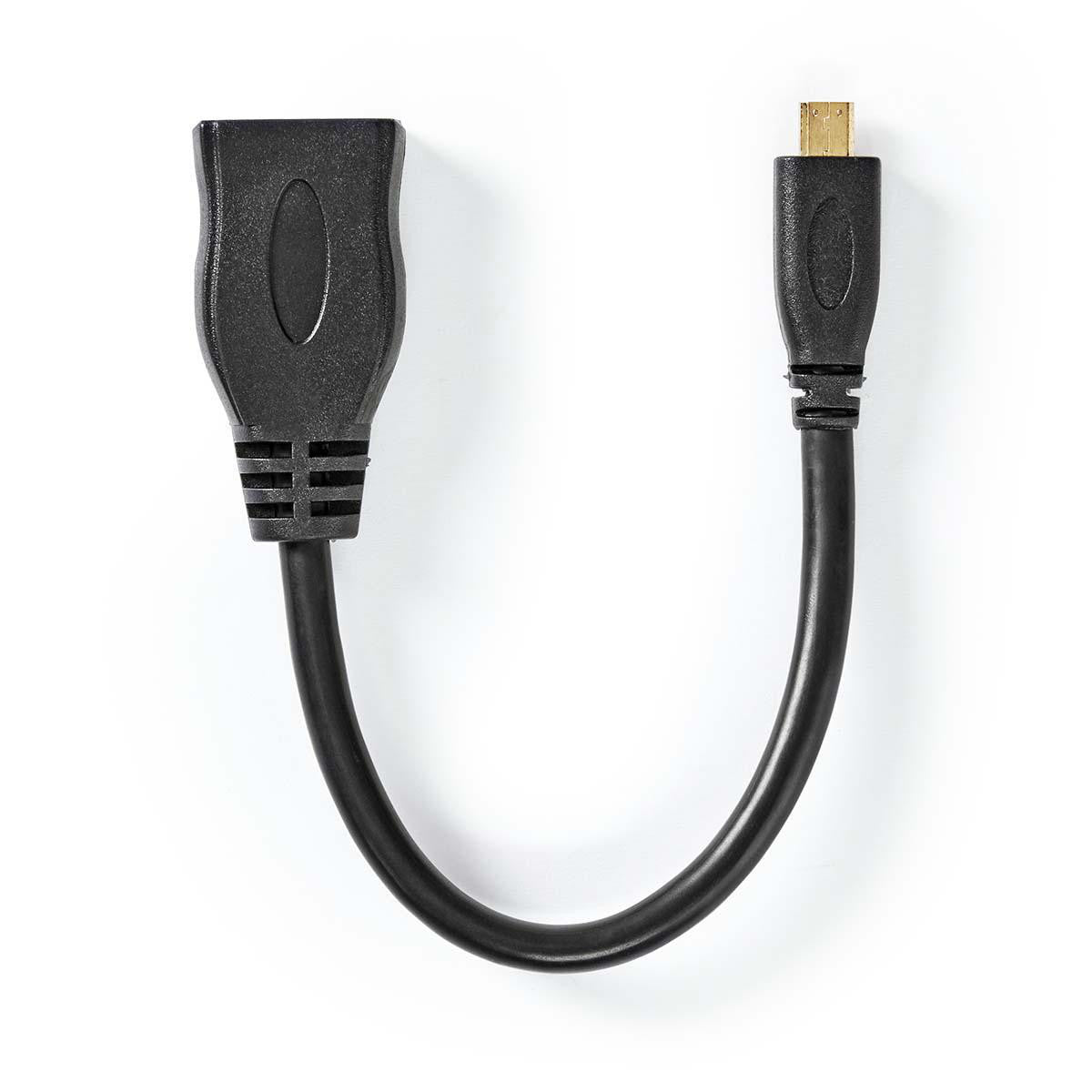 Cable Hdmi? de Alta Velocidad con Ethernet | Microconector - Hembra 0,2 m Negro Hdmi