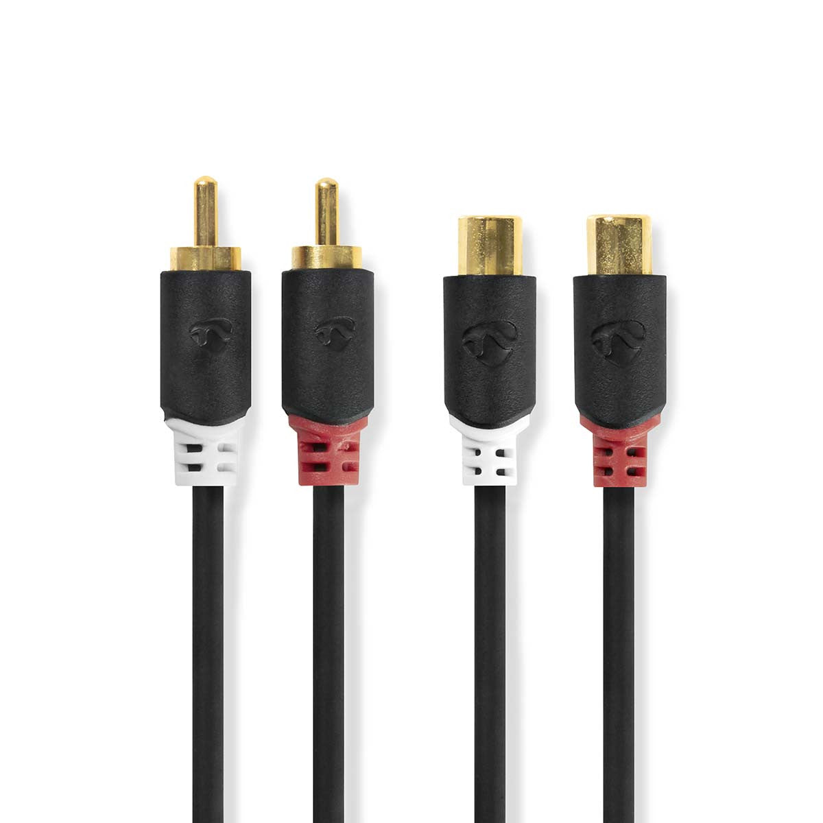 Cable de Audio Estéreo | 2x RCA Macho - Hembra 2,0 m Antracita