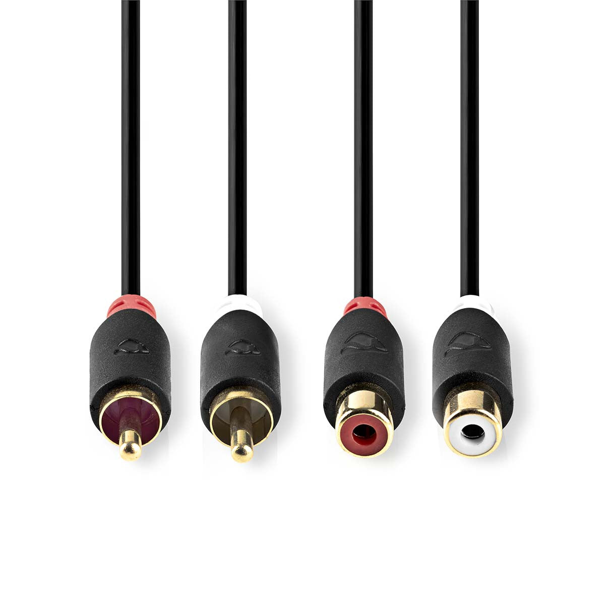 Cable de Audio Estéreo | 2x RCA Macho - Hembra 2,0 m Antracita