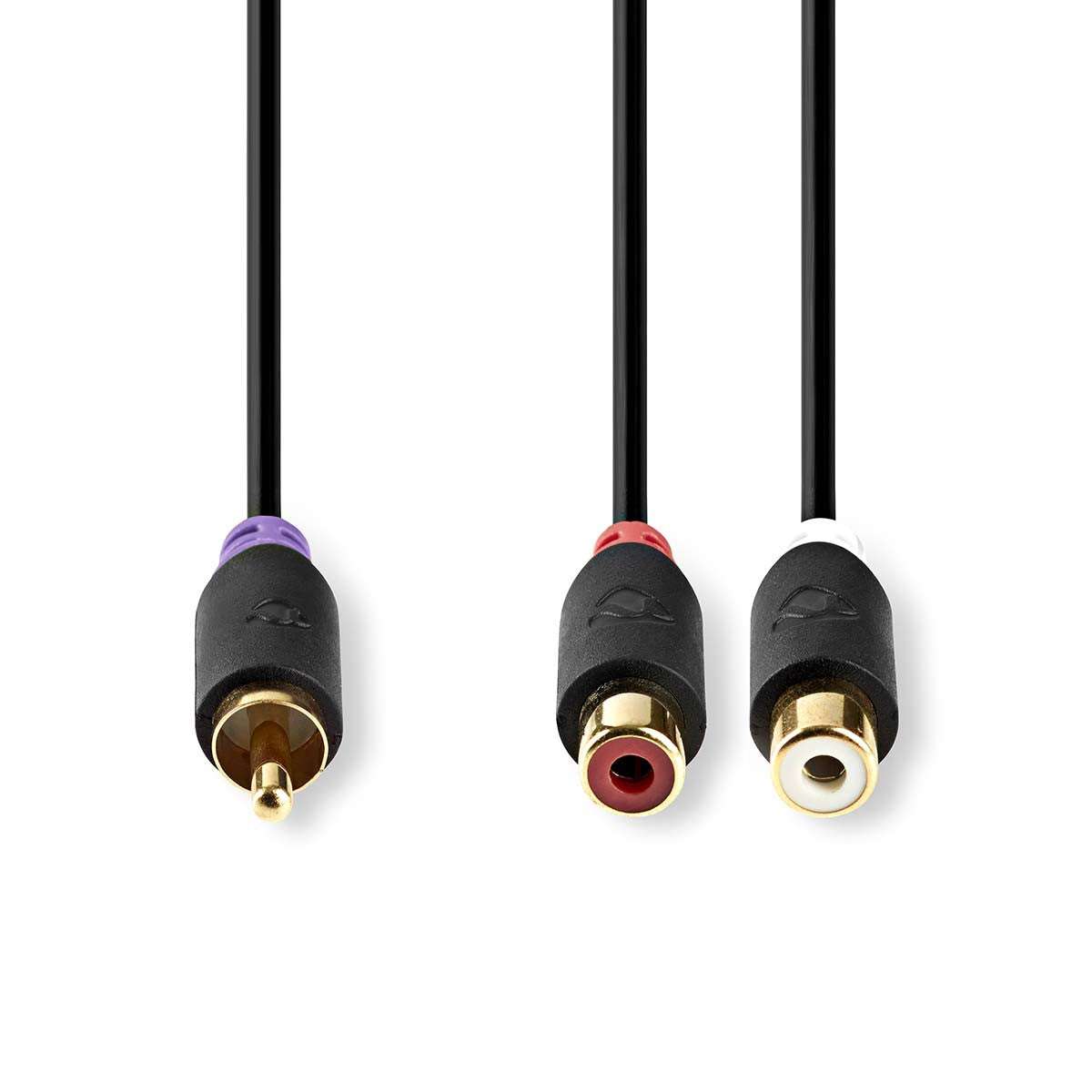 Cable Para Subwoofer | RCA Macho - 2x Hembra 0,2 m Antracita