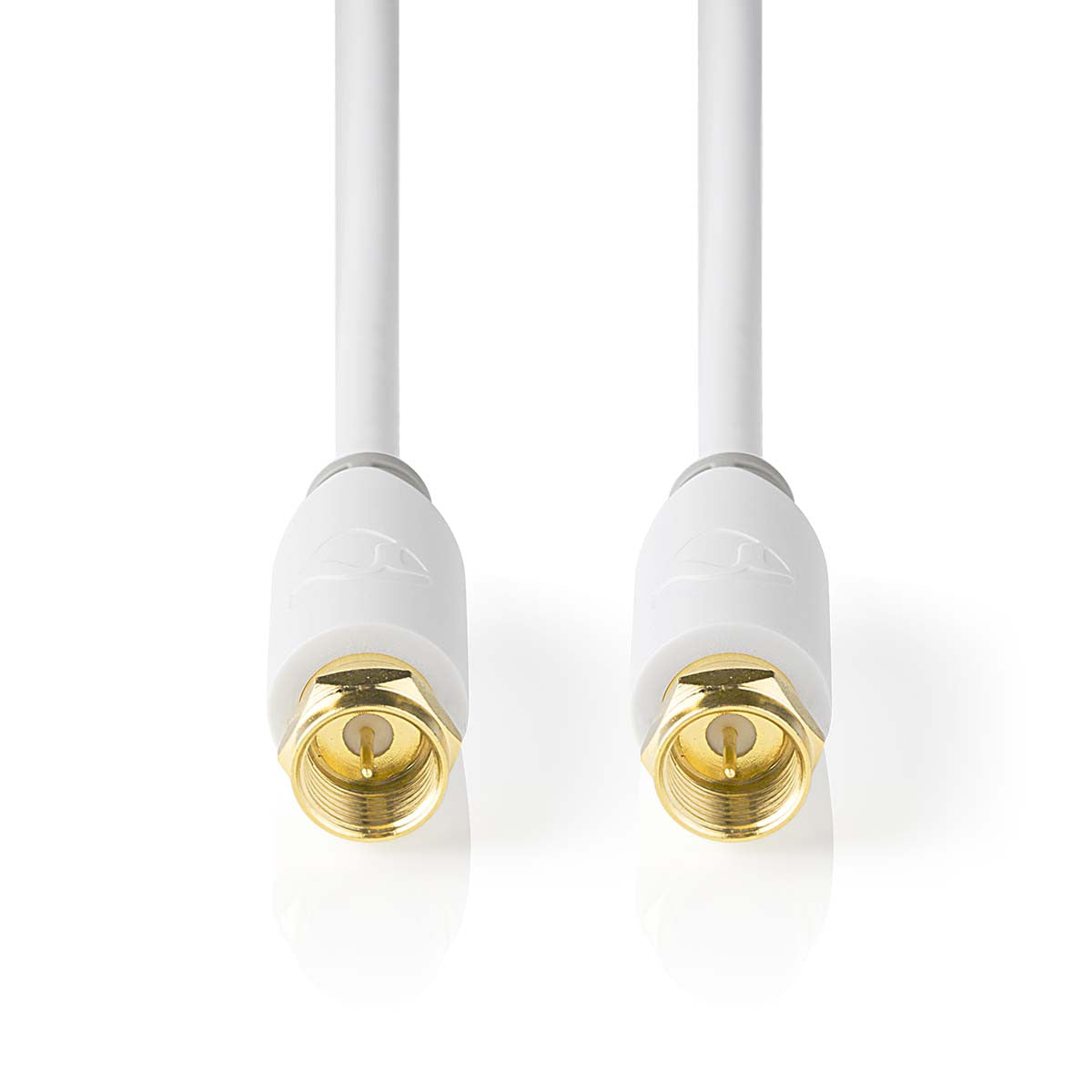 Cable de Satélite y Antena | F Macho - 2,0 m Blanco