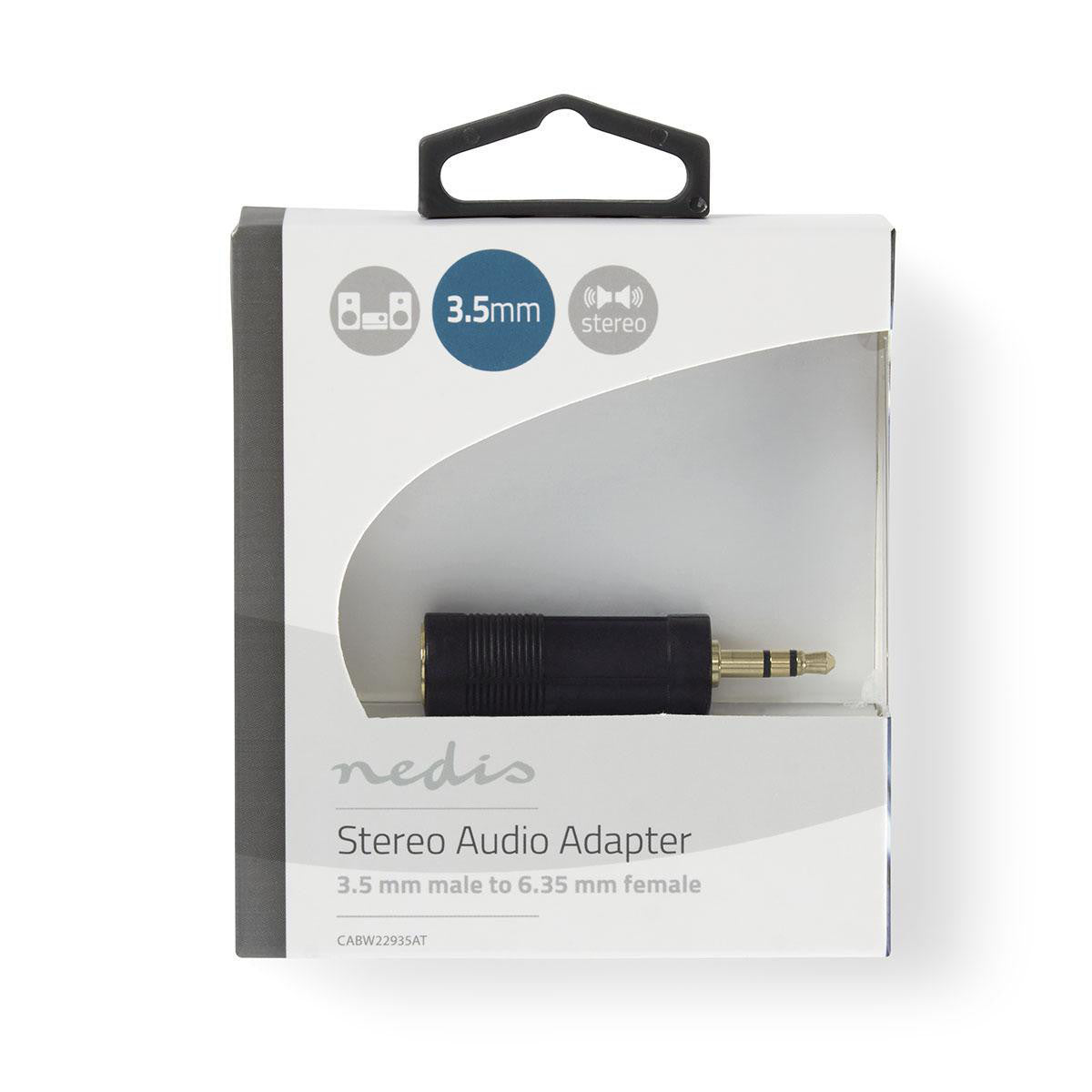 Adaptador de Audio Estéreo | Macho 3,5 mm - Hembra 6,35