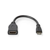 Cable Hdmi? de Alta Velocidad con Ethernet | Miniconector - Hembra 0,2 m Negro