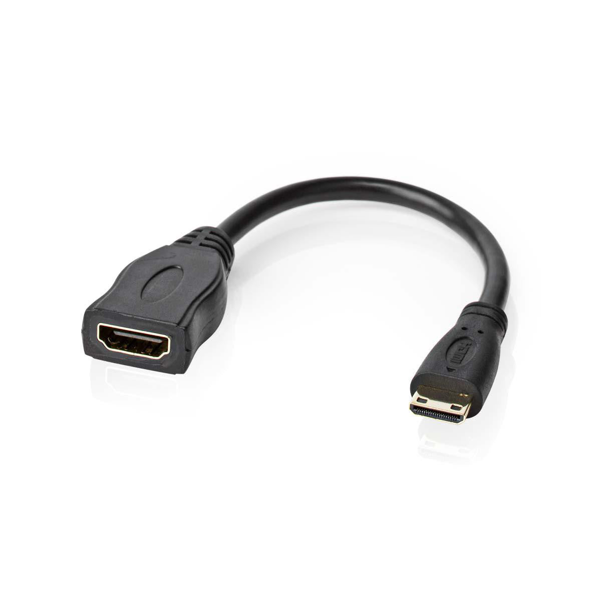 Cable Hdmi? de Alta Velocidad con Ethernet | Miniconector - Hembra 0,2 m Negro