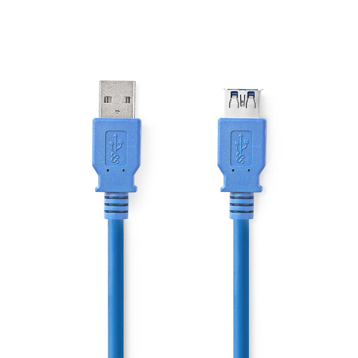 Cable USB USB 3.2 de 1.ª generación | USB-A M/H  5 Gb/s | niquelado | 3,00 metros | Azul