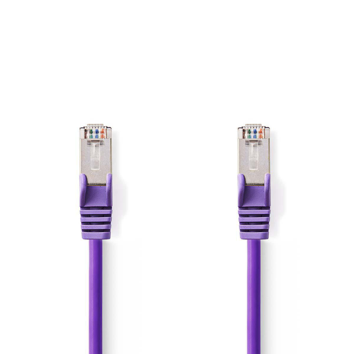 Cable Cat 5e | Sf/utp Rj45 (8p8c) Macho 10.0 m Redondo PVC Violeta Bolsa Polybag