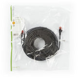 Cable Cat6 | Rj45 (8p8c) Macho UTP 20.0 m Redondo PVC Negro Bolsa Polybag