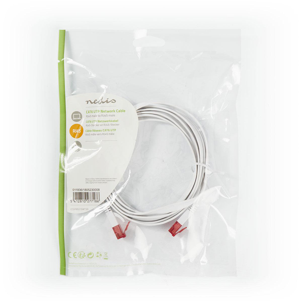 Cable de Red Cat6 UTP | Rj45 Macho - 3,0 m Blanco Cables