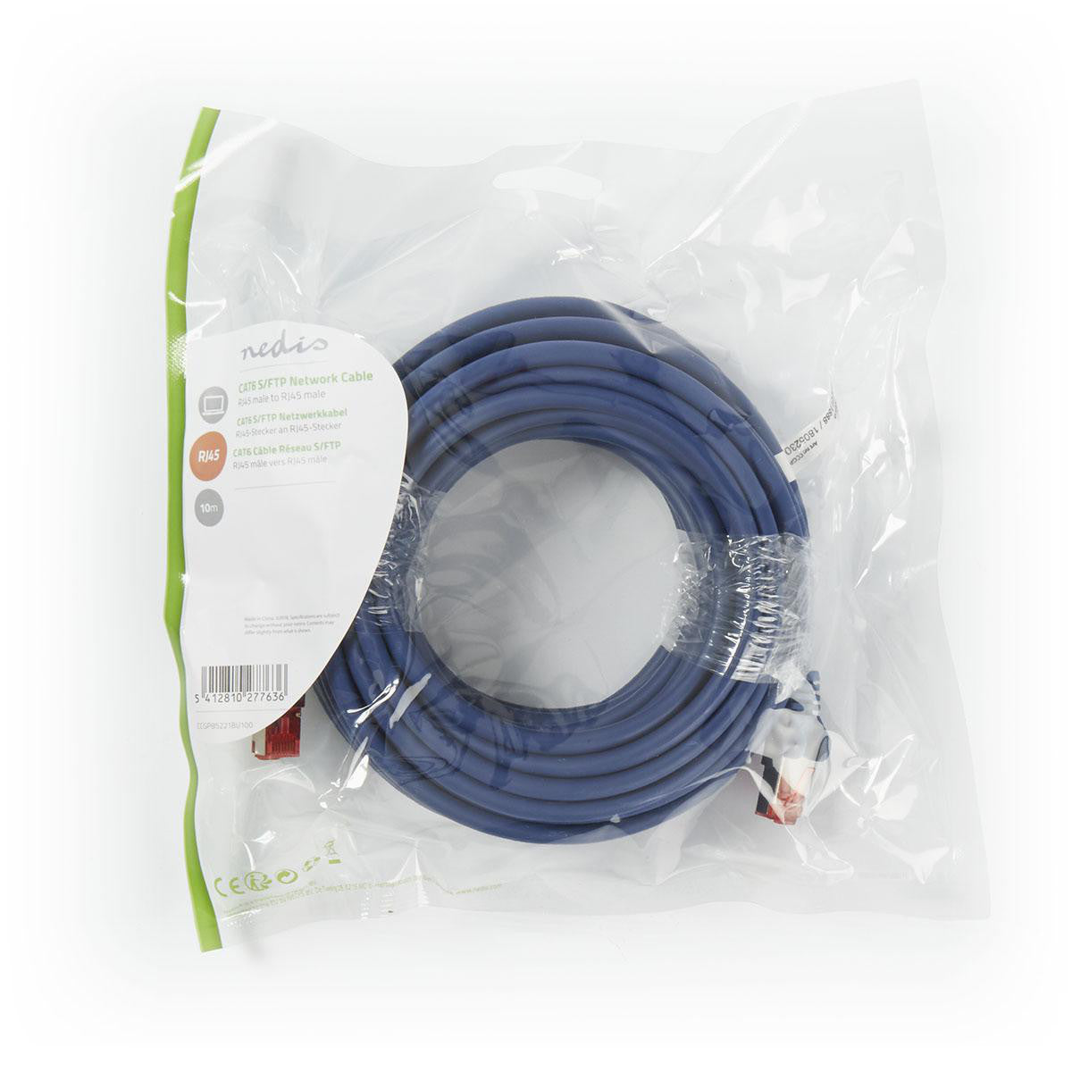 Cable de Red Cat6 S/ftp | Rj45 Macho - 10 m Azul Cables