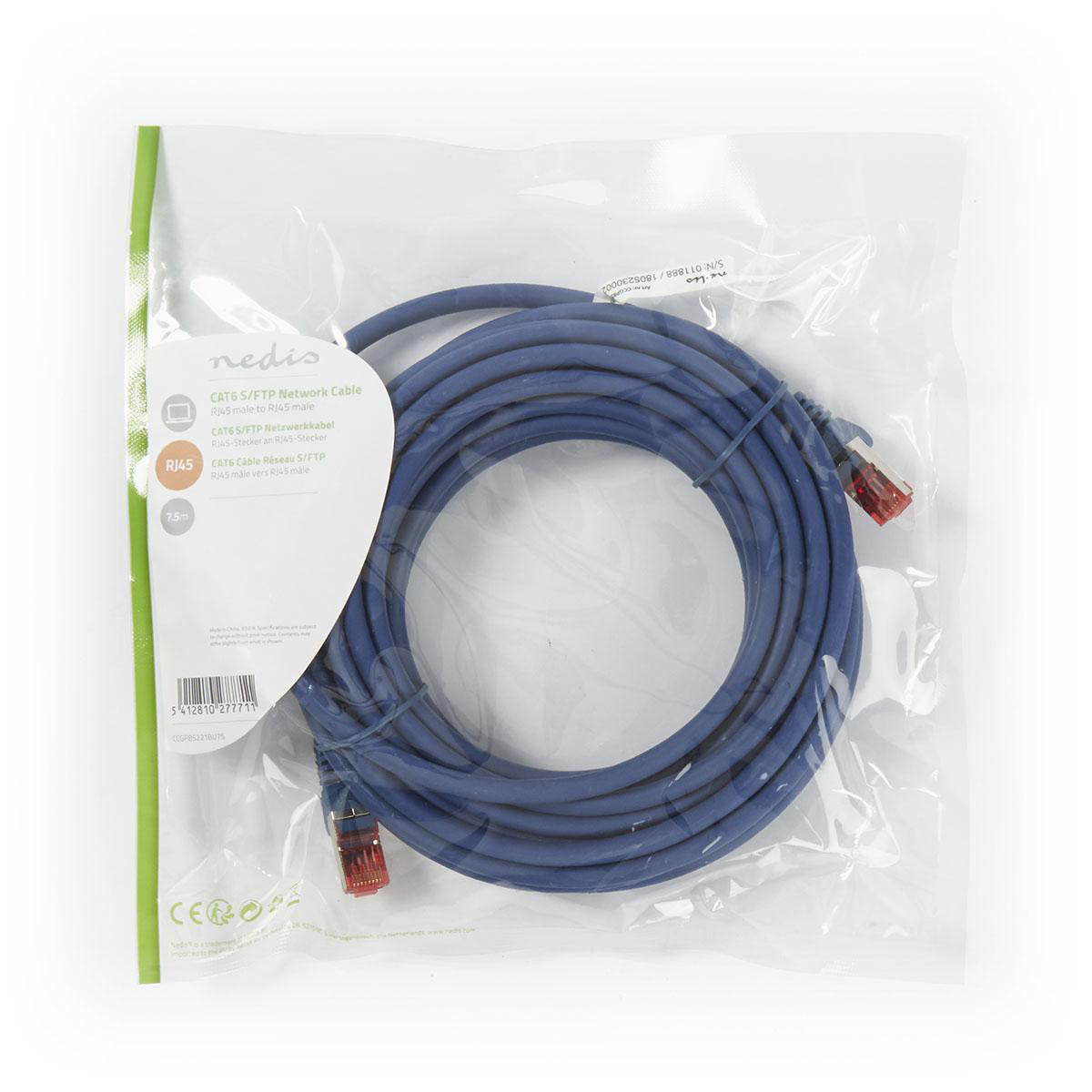 Cable de Red Cat6 S/ftp | Rj45 Macho - 7,5 m Azul Cables