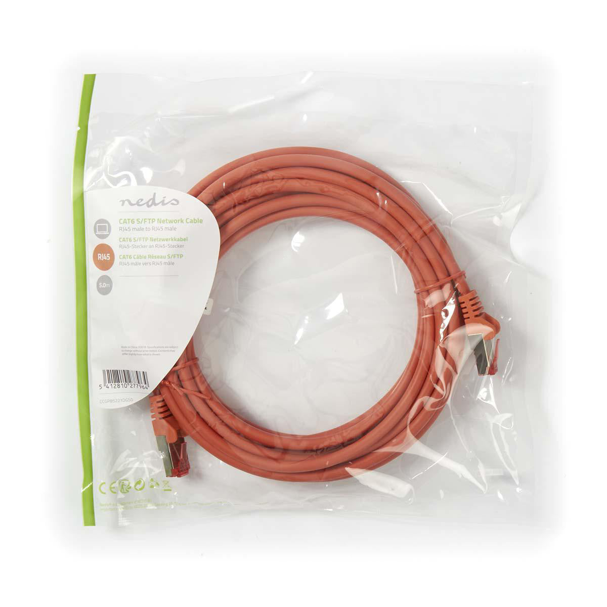 Cable de Red Cat6 S/ftp | Rj45 Macho - 5,0 m Naranja