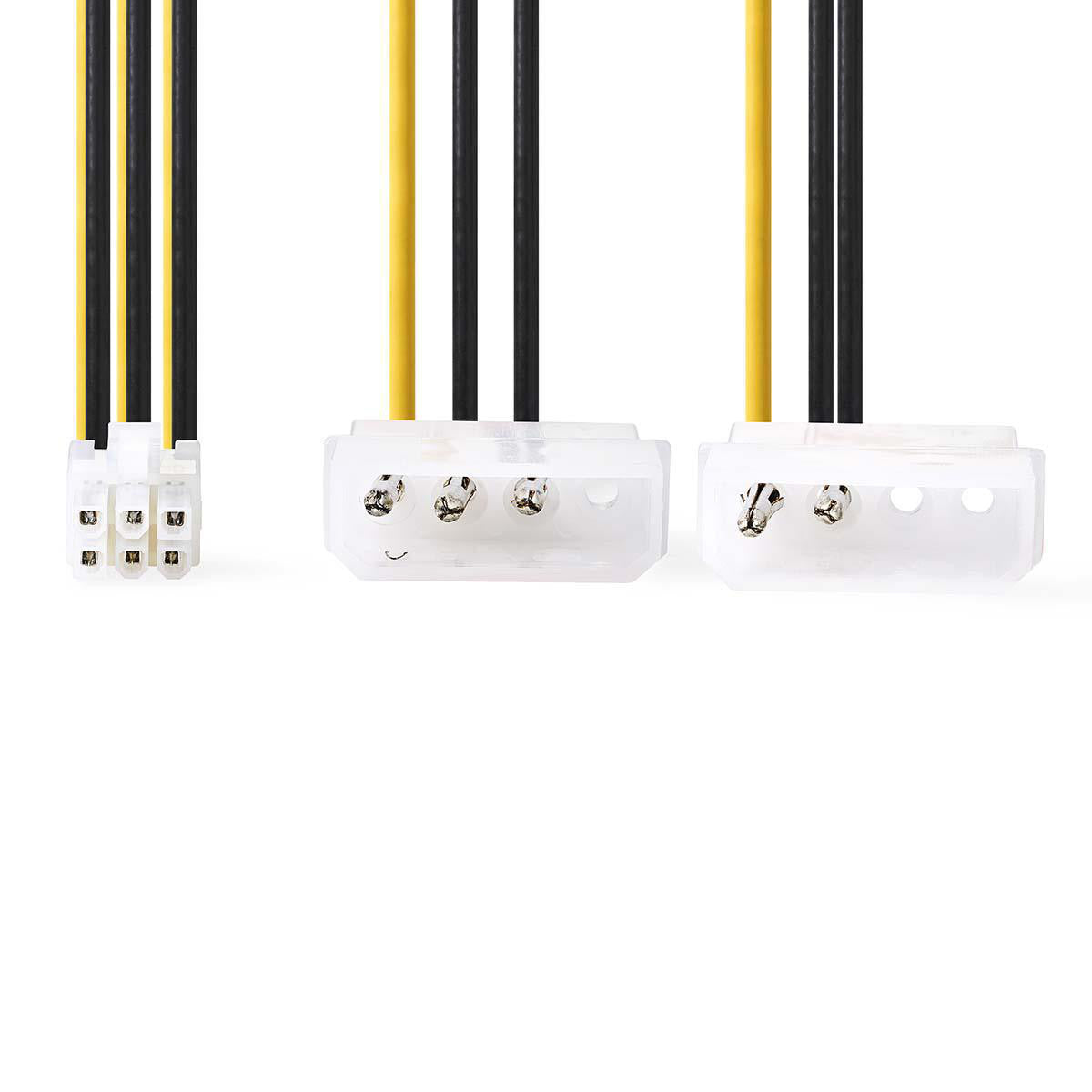 Cable de Alimentación Interno | 2 x Molex Macho - PCI Express Hembra 0,15 m Varios