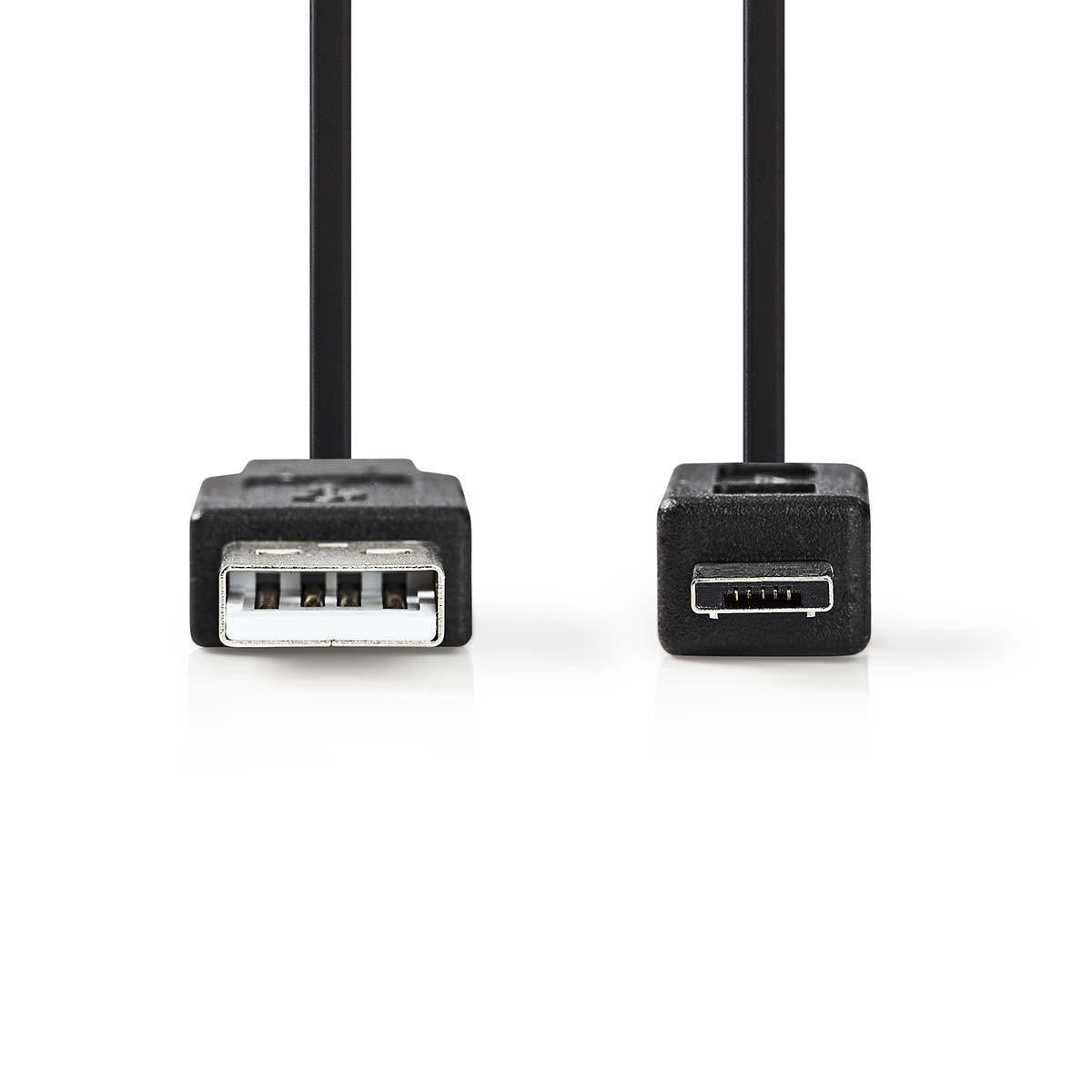 Cable USB 2.0 | A Macho - Micro 2,0 m Negro Cables